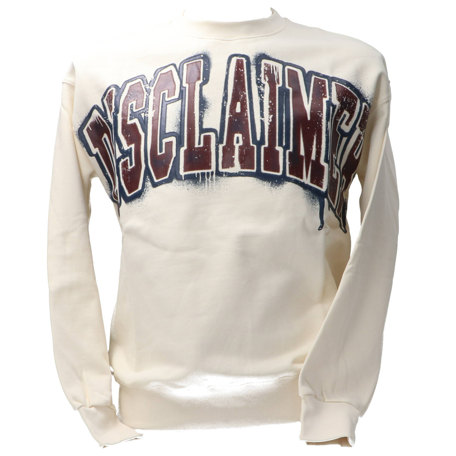 Disclaimer Felpe 25IDS55126 GIROCOLLO GRAFFITO GRANDE Beige