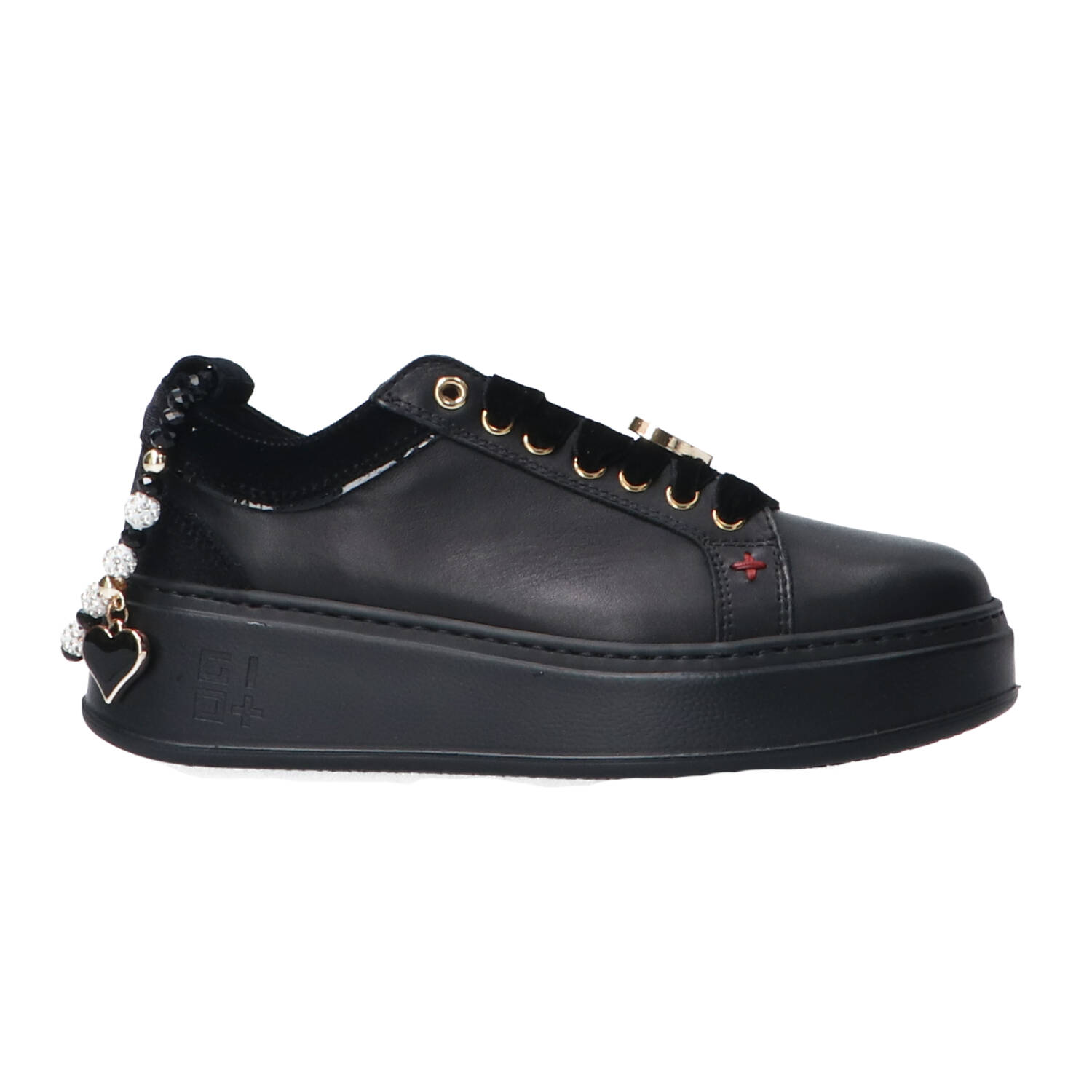 Gio Più Sneakers Combi leather PIA Nero