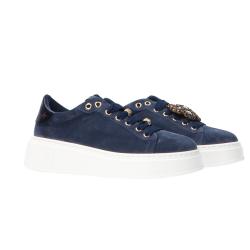 Combi leather PIA Blu suede