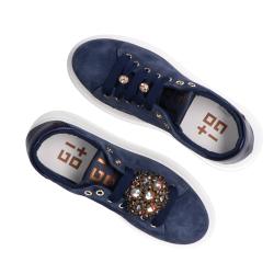 Combi leather PIA Blu suede