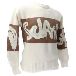 25IDS55201 GIROCOLLO GRAFFITO FASCIA Beige