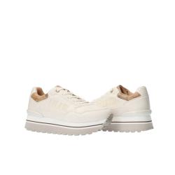 Sneakers PLATFORM PELLE E GEO Bianco Panna