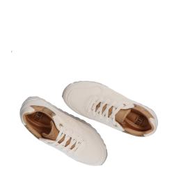 Sneakers PLATFORM PELLE E GEO Bianco Panna