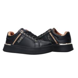 Sneakers Stringata pelle e geo N 2266 0289 Nero