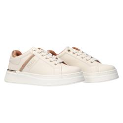 Sneakers Stringata pelle e geo N 2266 0289 Bianco Panna