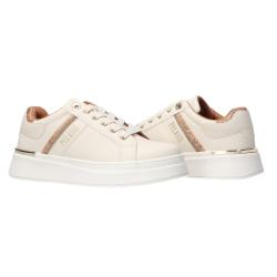 Sneakers Stringata pelle e geo N 2266 0289 Bianco Panna