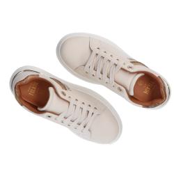 Sneakers Stringata pelle e geo N 2266 0289 Bianco Panna