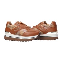 Sneakers PLATFORM MAPPA GEO AI25 Cuoio