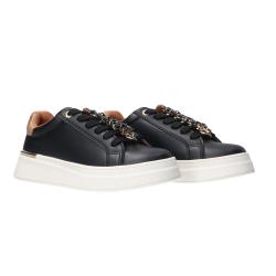 Sneakers Bassa allacciata strass N 2270 0289 Nero