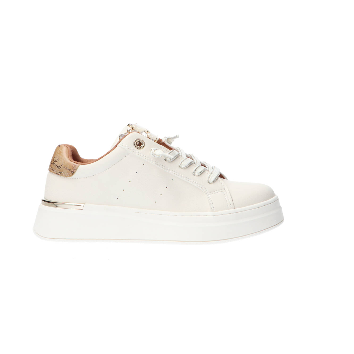 Alviero Martini Sneakers Sneakers Bassa Pelle e Strass N 2269 0289 Bianco Panna