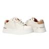 Sneakers Bassa Pelle e Strass N 2269 0289 Bianco Panna