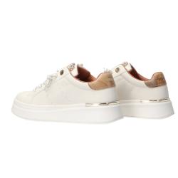 Sneakers Bassa Pelle e Strass N 2269 0289 Bianco Panna