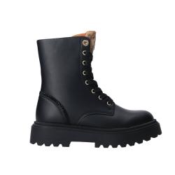 Alviero Martini Anfibi Anfibi Stringato pelle geo e strass Nero