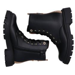 Anfibi Stringato pelle geo N 2306 0289 Nero