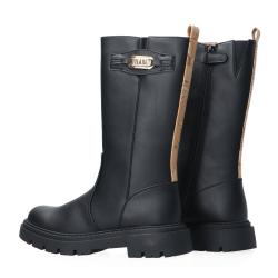 Stivaletti e Stivali pelle logo e geo N 2310 0289 Nero