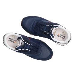 Sneakers Draco pelle e suede Blu