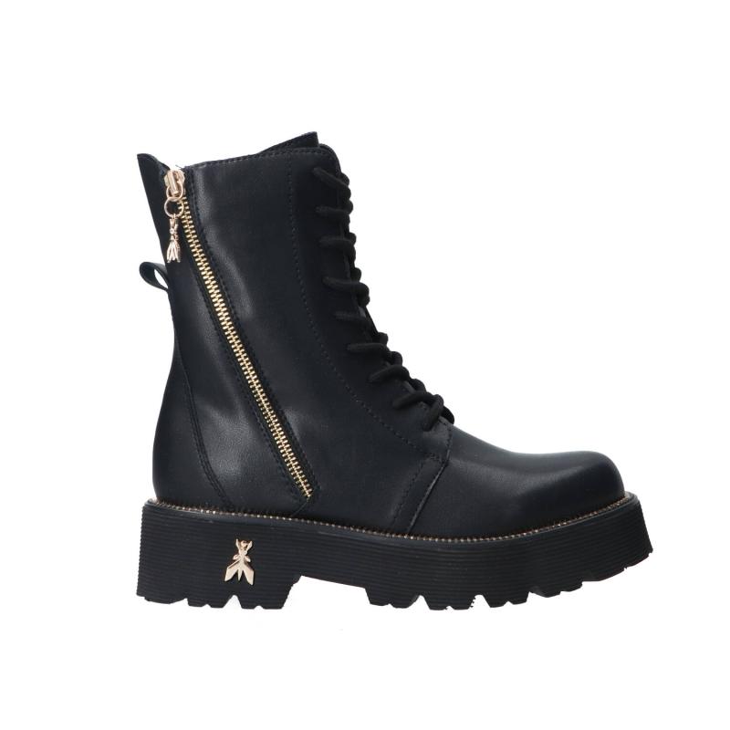 Patrizia Pepe Girl Anfibi Anfibi PPJ961 Vitello cerniera laterale Nero