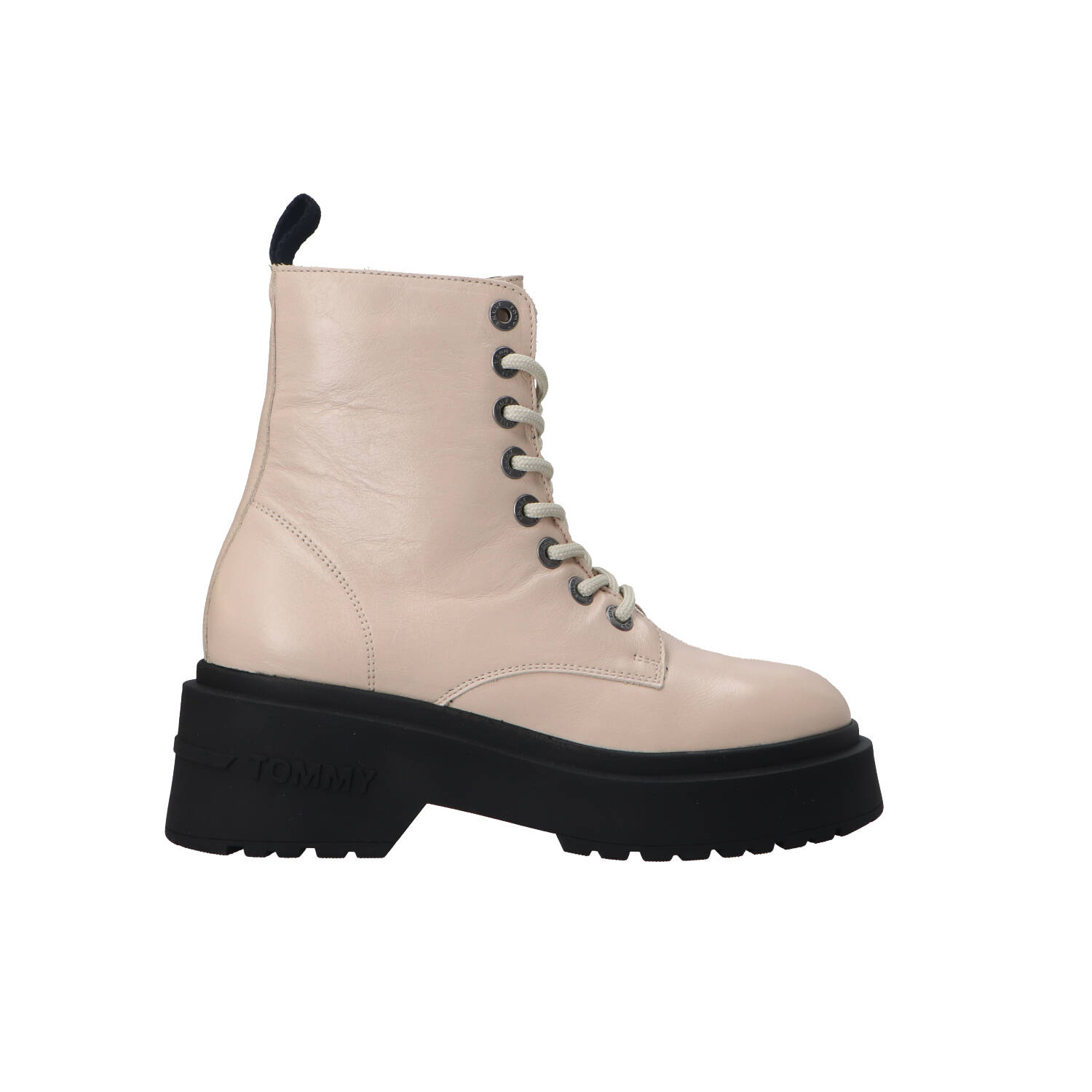 Tommy Hilfiger Anfibi Anfibi TJW CHUNKY SHINY LEATHER BOOT Beige