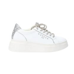 Sneakers New Addict leather platform Argento