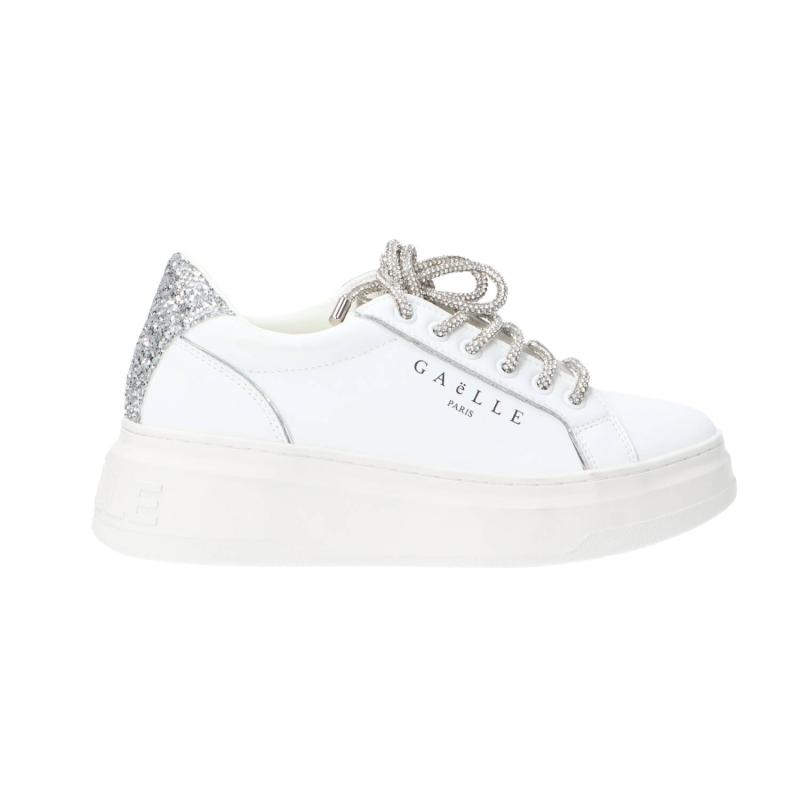 Sneakers New Addict leather platform Argento