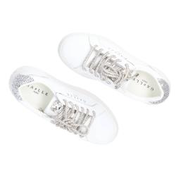 Sneakers New Addict leather platform Argento