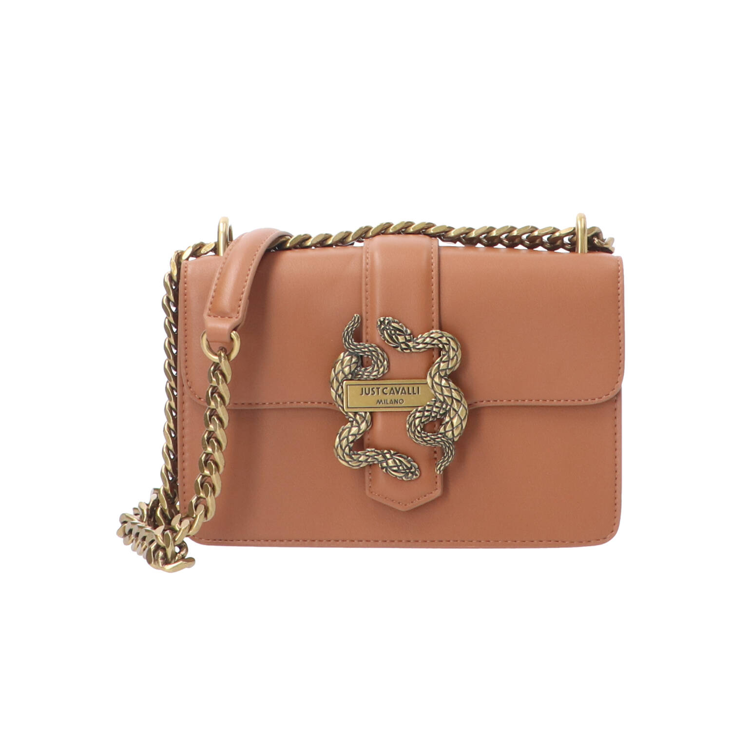 Just Cavalli Borse a spalla Borse a spalla JC A-ICONIC SNAKES STYLE 8 Cuoio