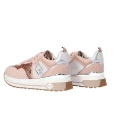 Sneakers Maxi wonder 01 suede e paillettes Rosa