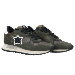 Sneakers Draco pelle e suede Verde Scuro