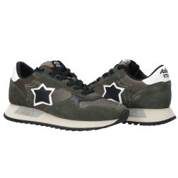Sneakers Draco pelle e suede Verde Scuro