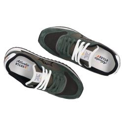 Sneakers Mennea pelle e suede Verde scuro