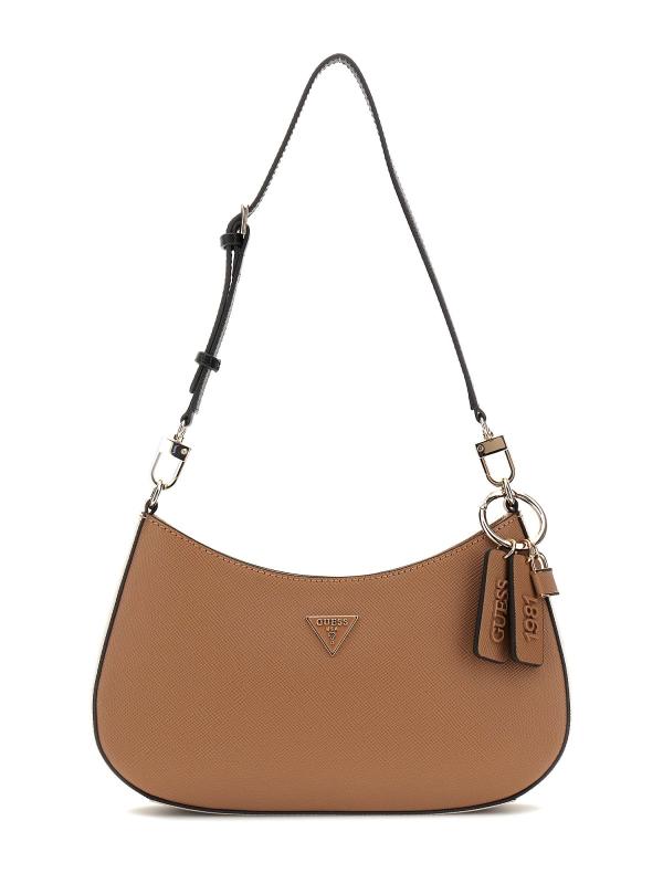 Guess Borse a spalla Borse a spalla NOELLE II TOP ZIP LOGO METALLIC Beige
