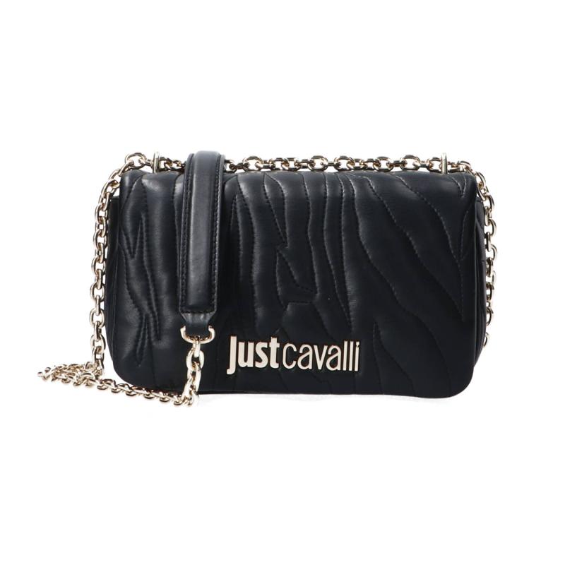 Just Cavalli Borse a spalla Borse a spalla JC E-QUILTED ZEBRA SYLE 4 Nero