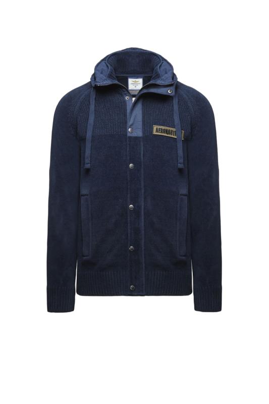 Aeronautica Militare Giubbotti 252MA1575UL00539 CON CAPPUCCIO BOTT Blu