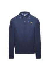 Aeronautica Militare Polo 252PO1653UP00082 MANICA LUNGA LOGO Blu
