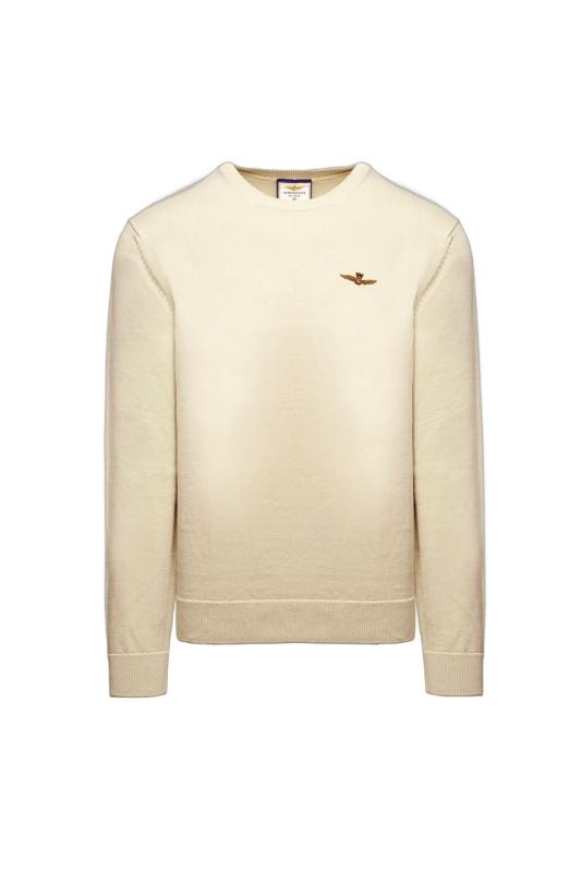 Aeronautica Militare Maglioni 252MA1611UL00506 GIROCOLLO LOGO BASICO Grigio