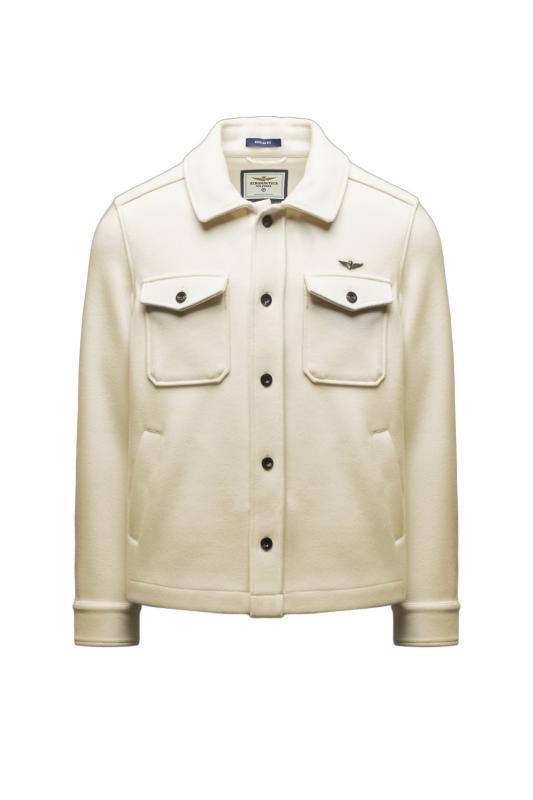 252AC0035UL00902 GIACCA CAMICIA Bianco panna