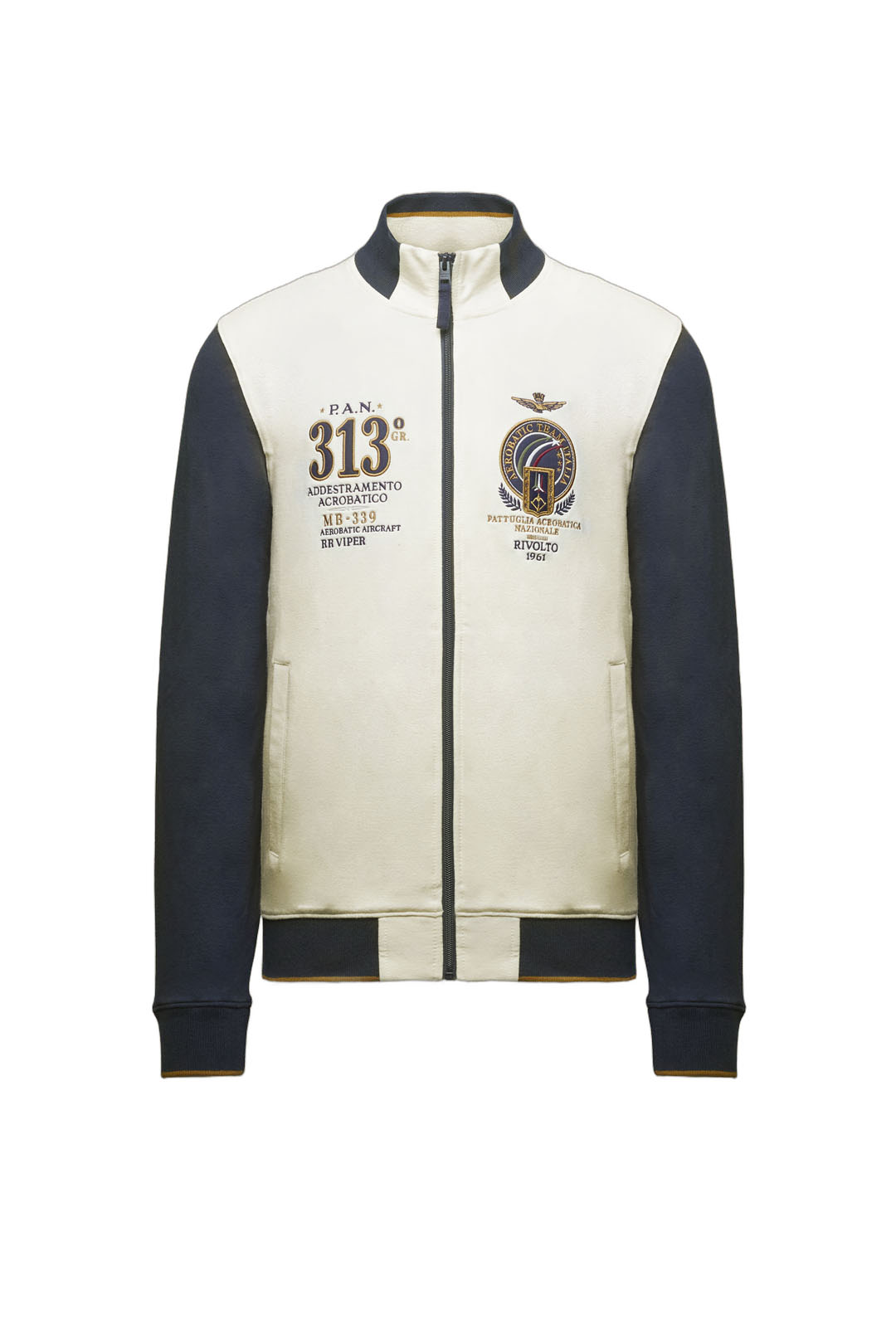 Aeronautica Militare Felpe FULL ZIP FRECCE TRICOLORI Grigio