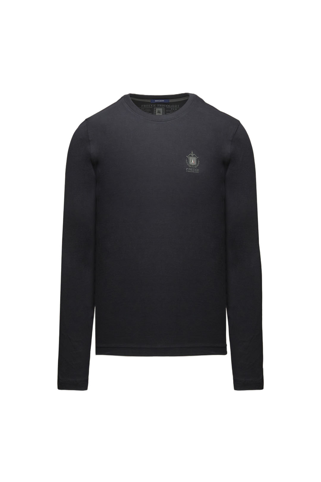 Aeronautica Militare T-shirt 252TS2468UJ00703 MANICHE LUNGHE FRECCE TRICOLORE Nero