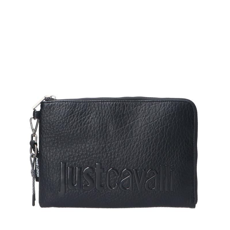 Just Cavalli Pochette Pochette JC MAXI LOGO RUSTY PRINT Nero