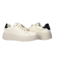 Sneakers GB971 Eco leather charm logo Bianco