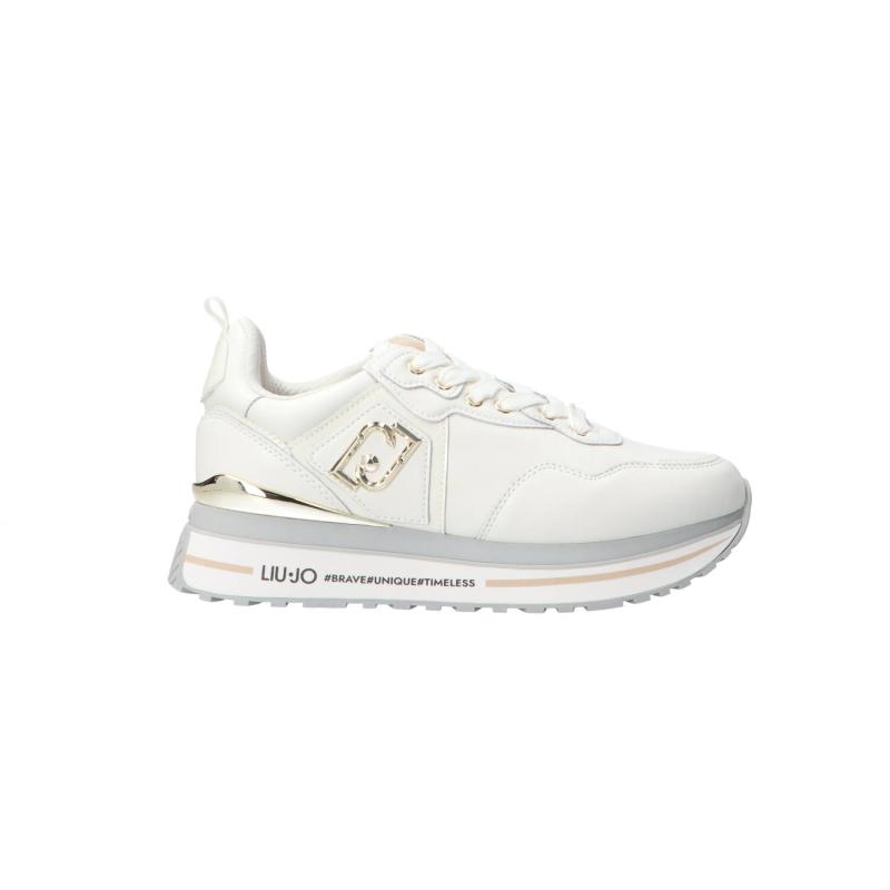 Sneakers Maxi wonder 01 calf platform bianco latte