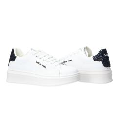 Sneakers Addict in action leather ai25 Bianco glitter