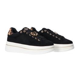 Sneakers GB989 suede heart charm logo Nero