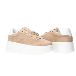 Sneakers GB989 suede heart charm logo Beige