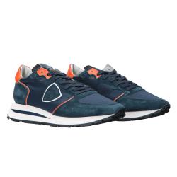 Sneakers Tropez haute low man Blu arancio