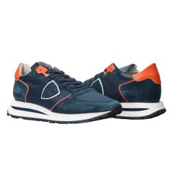 Sneakers Tropez haute low man Blu arancio