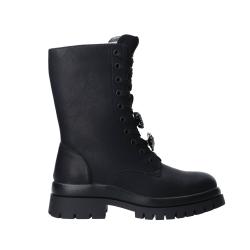 Anfibi GR597 charm logo Nero