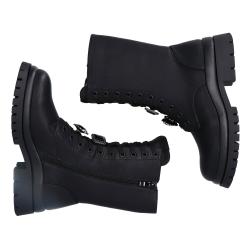 Anfibi GR597 charm logo Nero