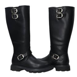 Stivaletti e Stivali GR616 Doppia fibbia Nero