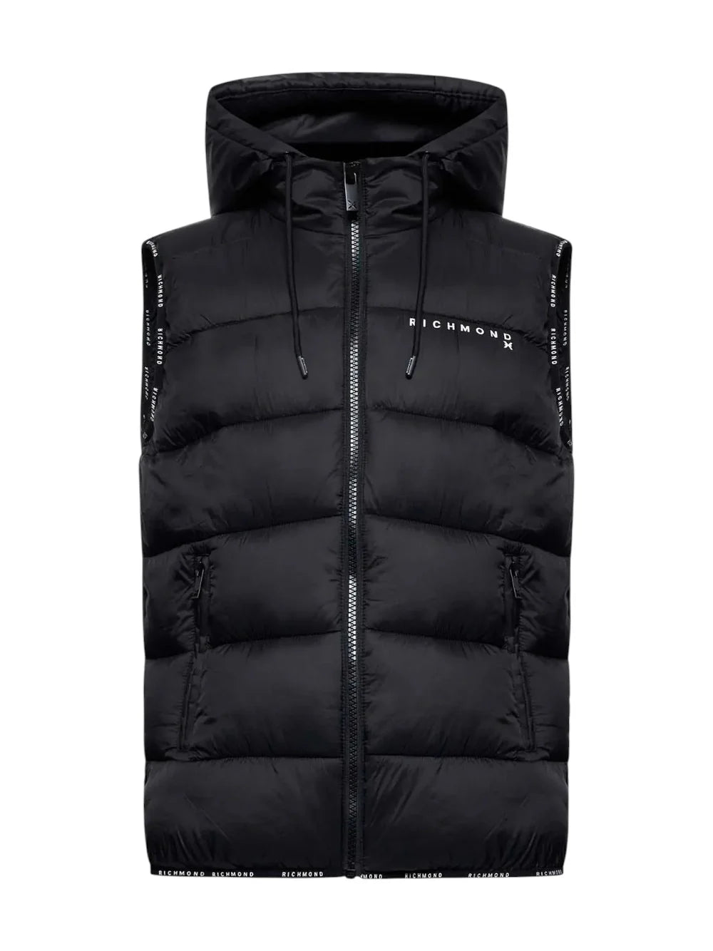 Richmond Smanicato UMA25160PIS8 PADDED GILET JACKET BE Nero